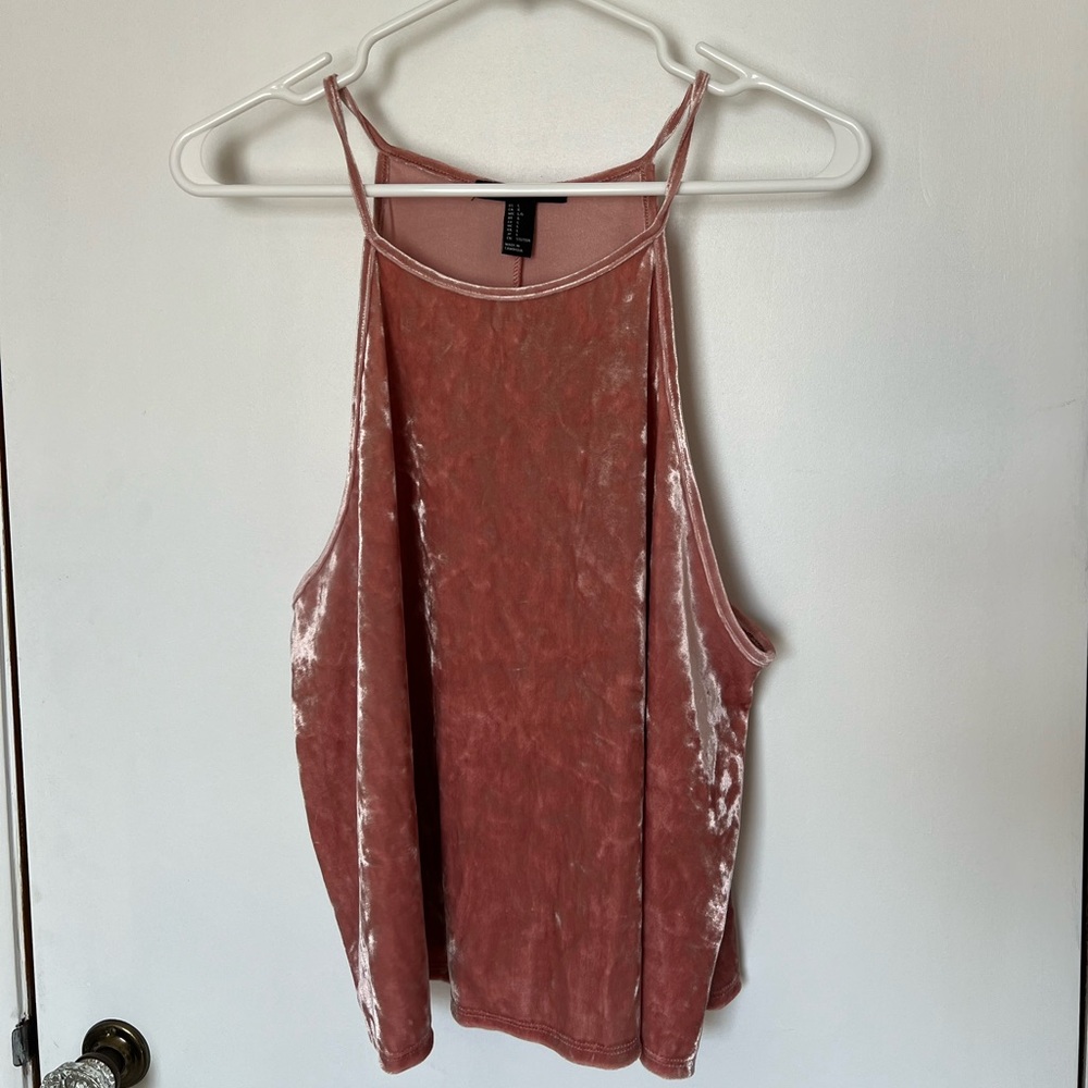 Forever 21 Pink velvet tank top